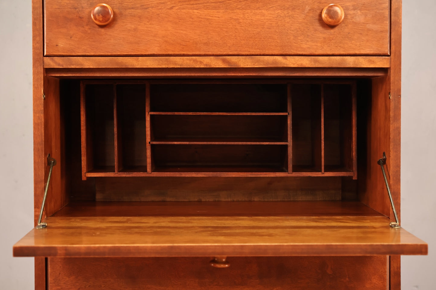 Compact Maple 3-Drawer Secretary Desk