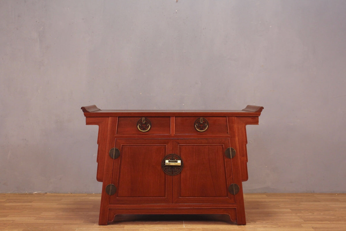 Mid Century Chinese Rosewood Altar Cabinet
