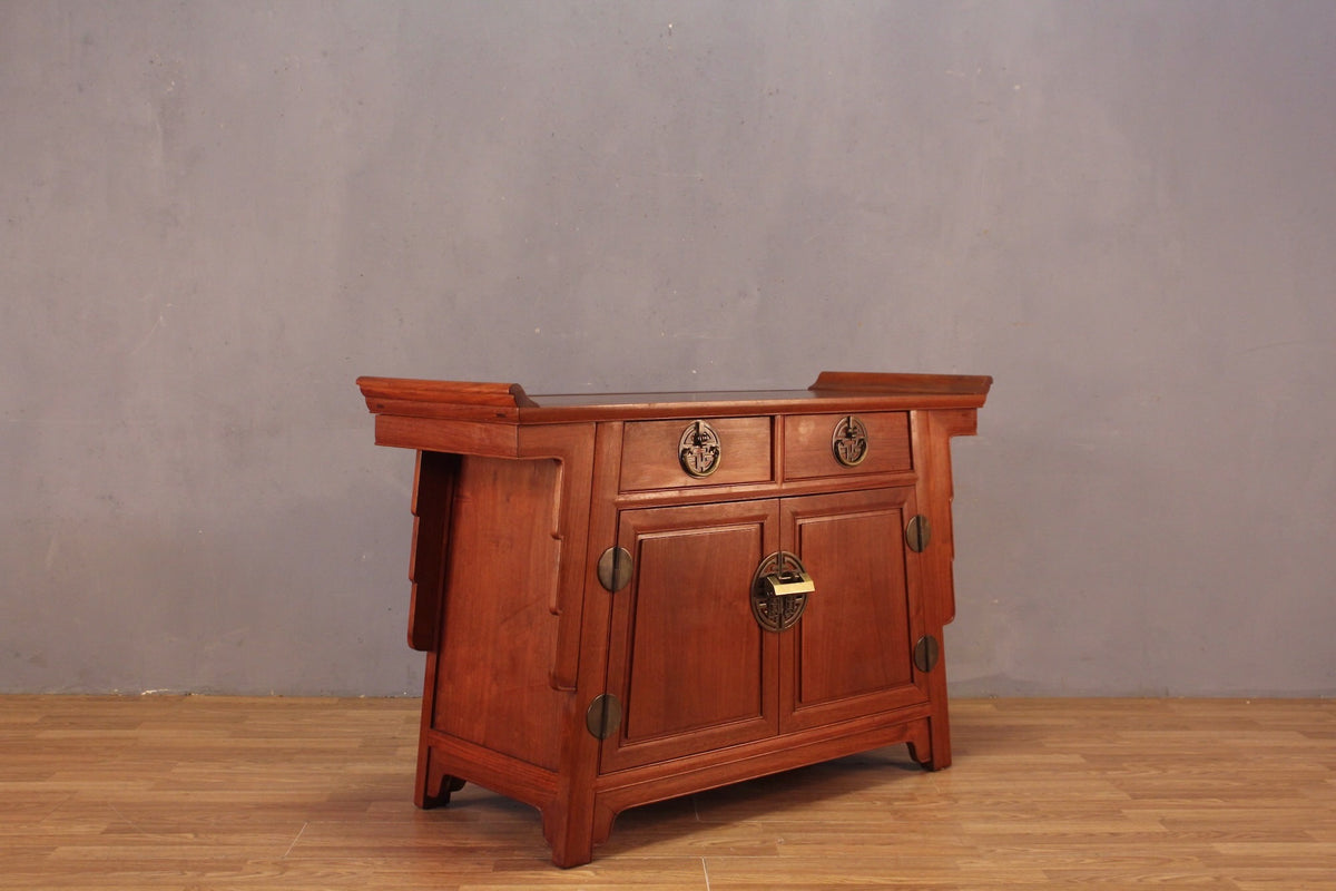 Mid Century Chinese Rosewood Altar Cabinet