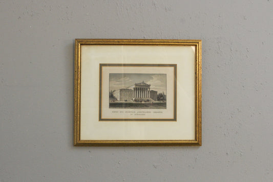 Antique Small "Kunst und Industrie Ausstellungs-Gebäude in München" Engraving