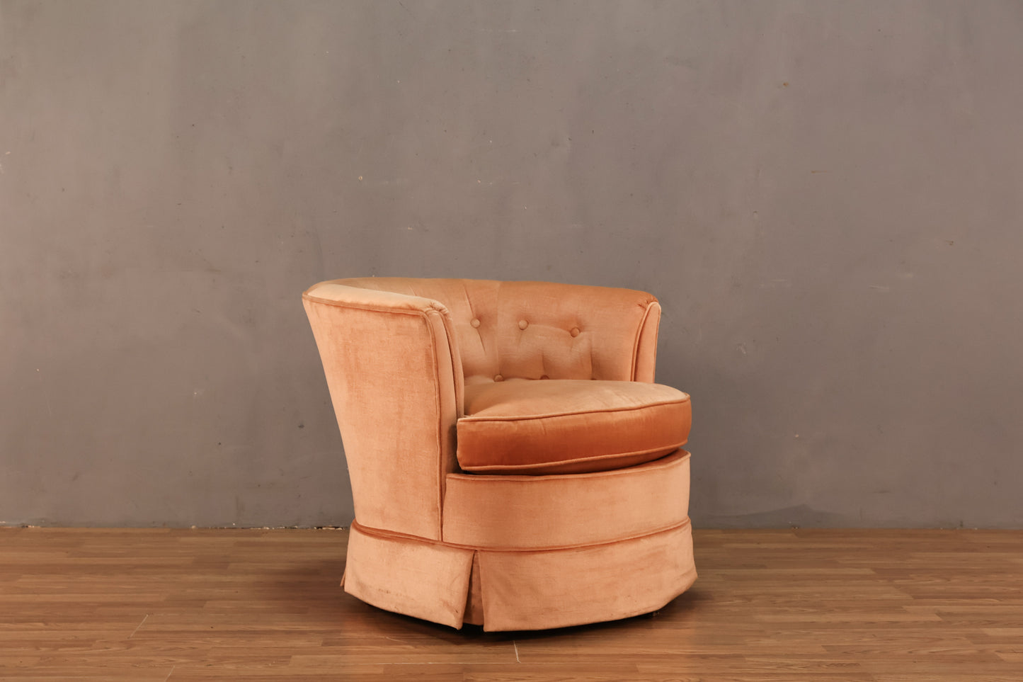 Heritage Blush Velvet Swivel Club Chair - ONLINE ONLY