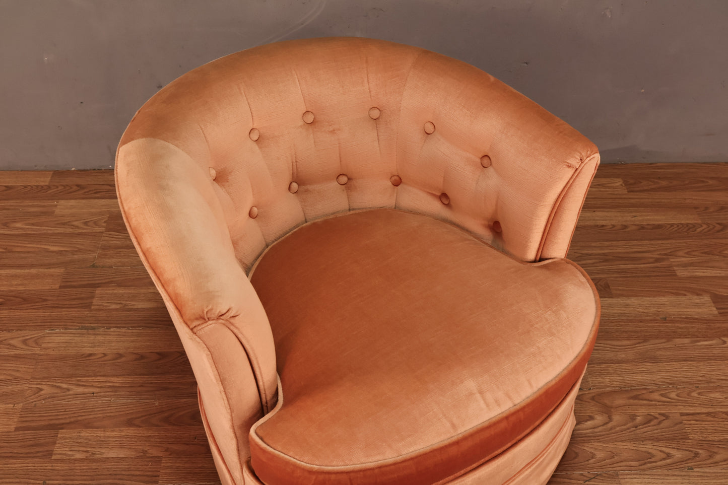 Heritage Blush Velvet Swivel Club Chair - ONLINE ONLY