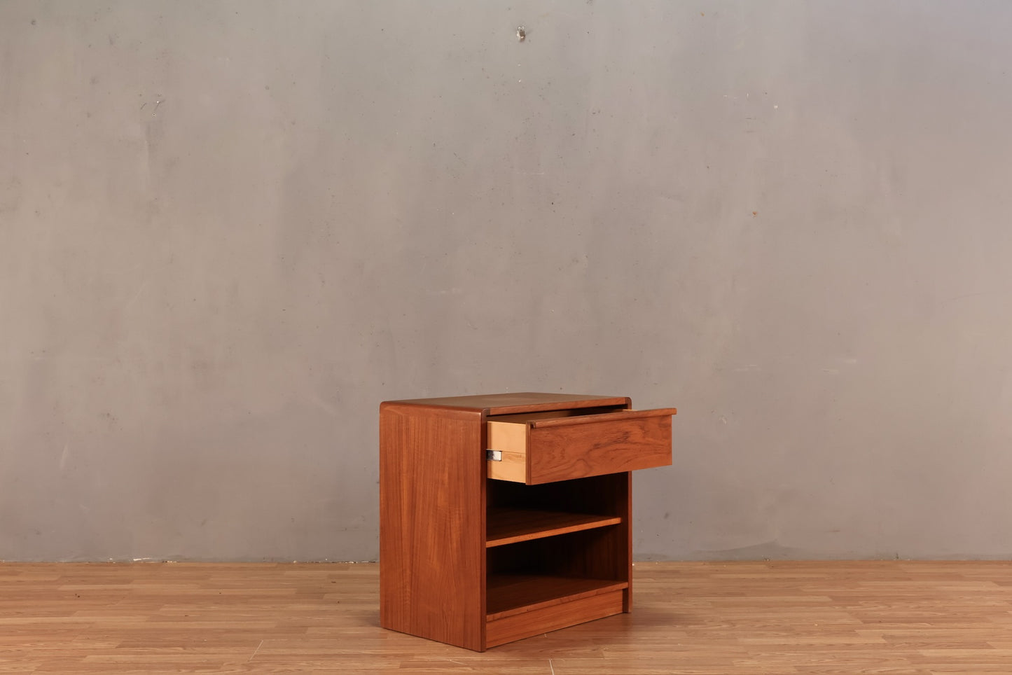 Danish Teak 1-Drawer Nightstand