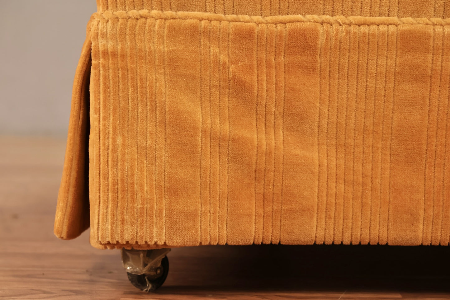 Gold Velveteen Striped Club Chair - ONLINE ONLY
