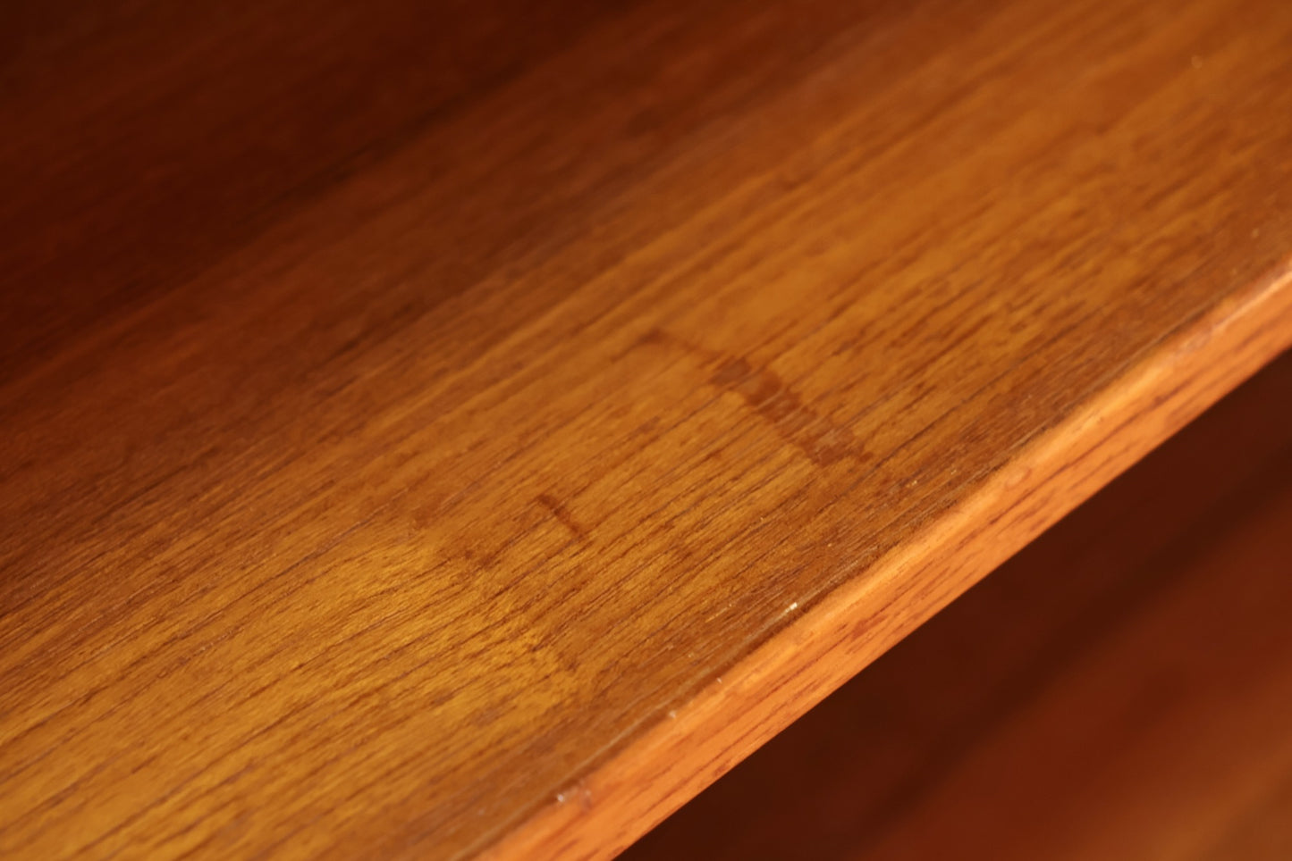 Danish Teak Divided Media Shelf