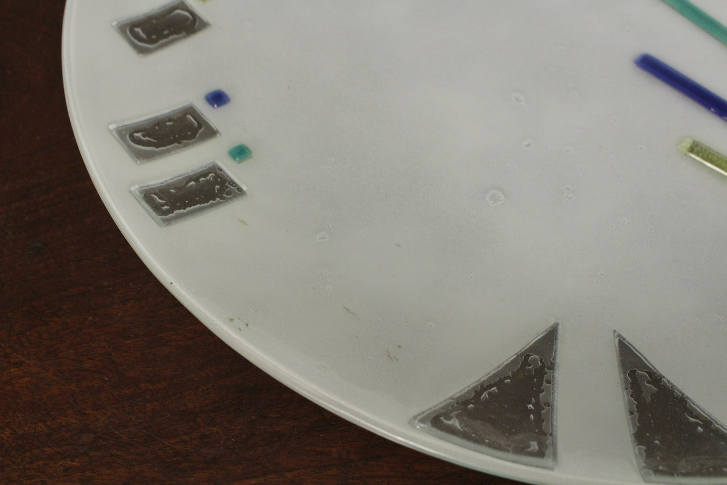 Large Memphis-Style Fused Glass Bowl