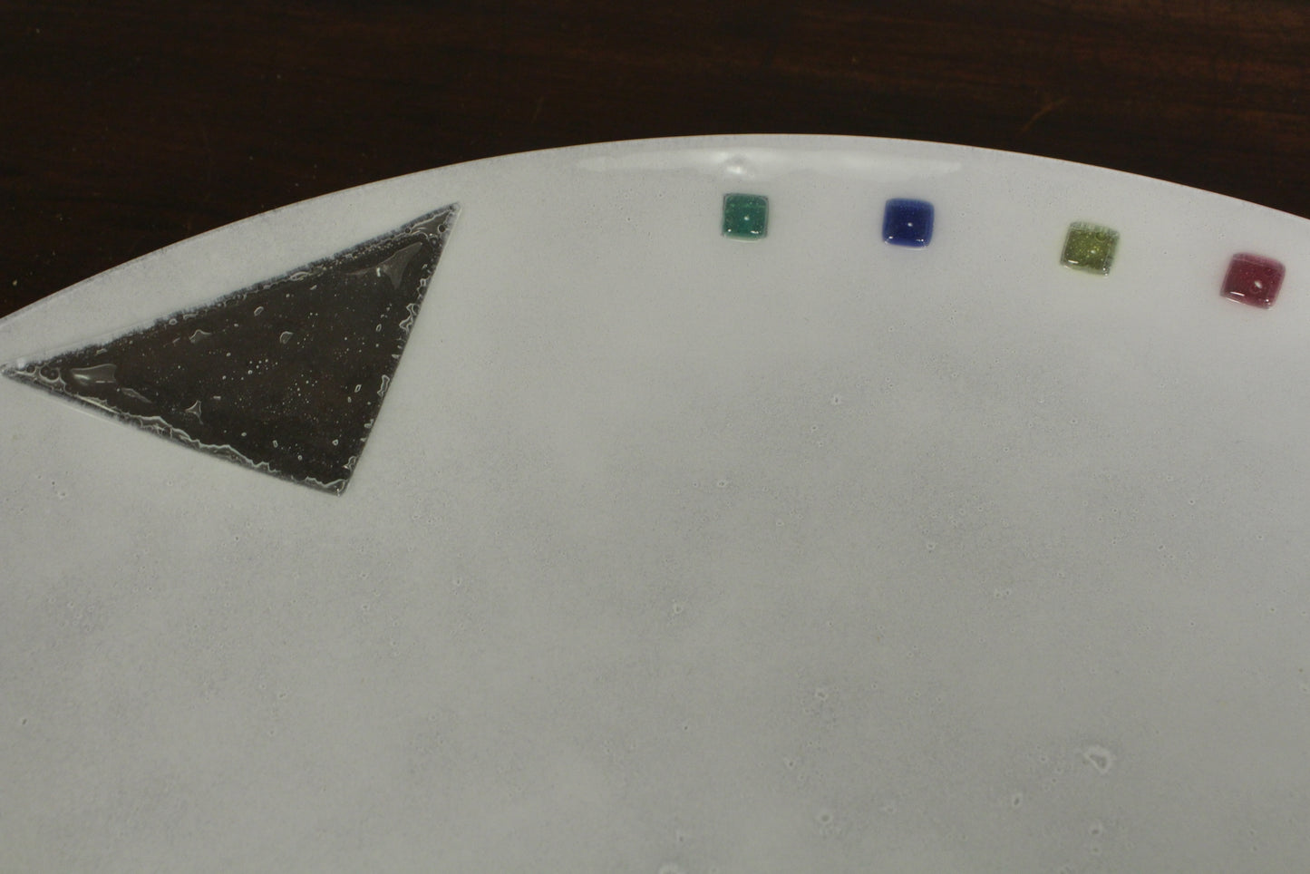 Large Memphis-Style Fused Glass Bowl