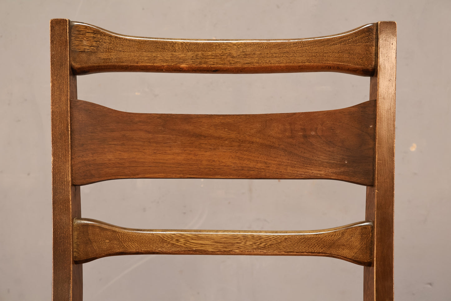 Mid Century Walnut & Black Vinyl Side Chair - ONLINE ONLY
