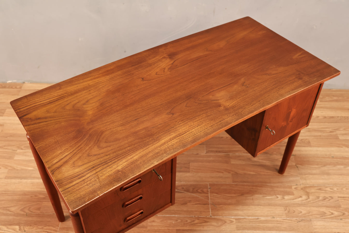 1960s Danish Teak 3-Drawer Desk