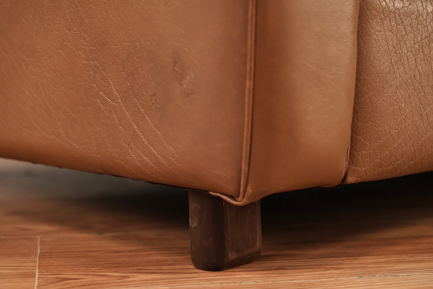 Danish 1970s Brown Leather Loveseat - ONLINE ONLY