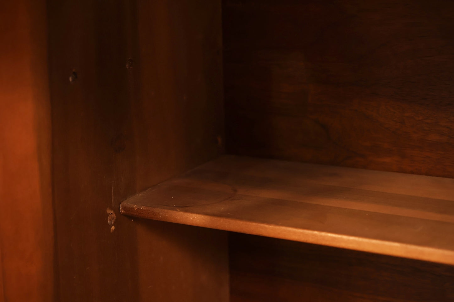Luxe Mid Century Walnut & Brass Bar Cabinet
