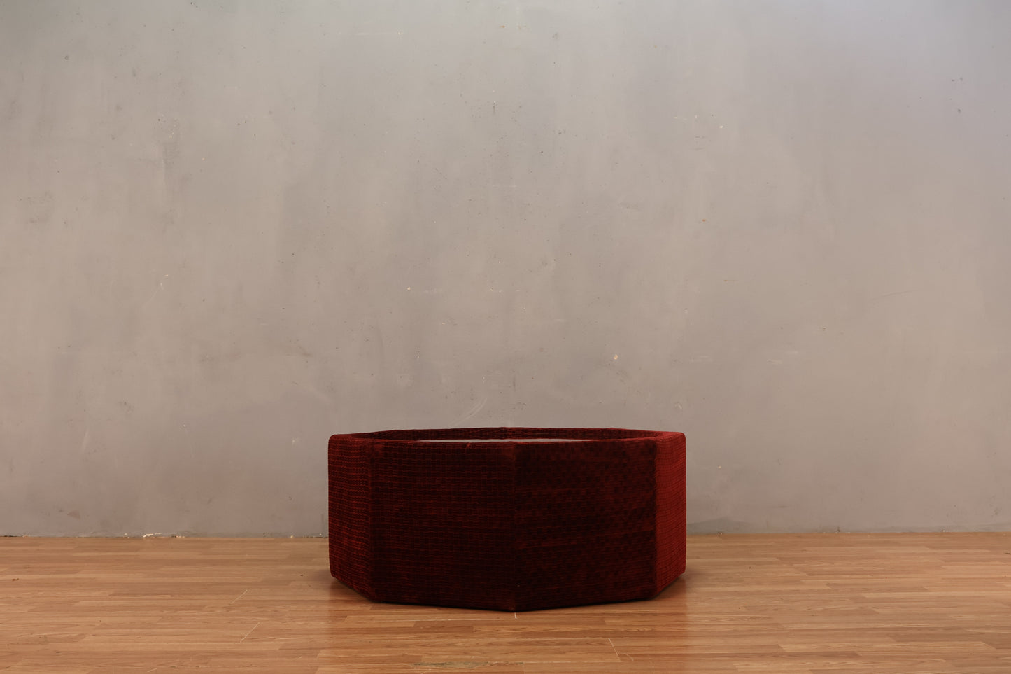 Mid Century Red Velvet Mirror-Top Coffee Table - ONLINE ONLY