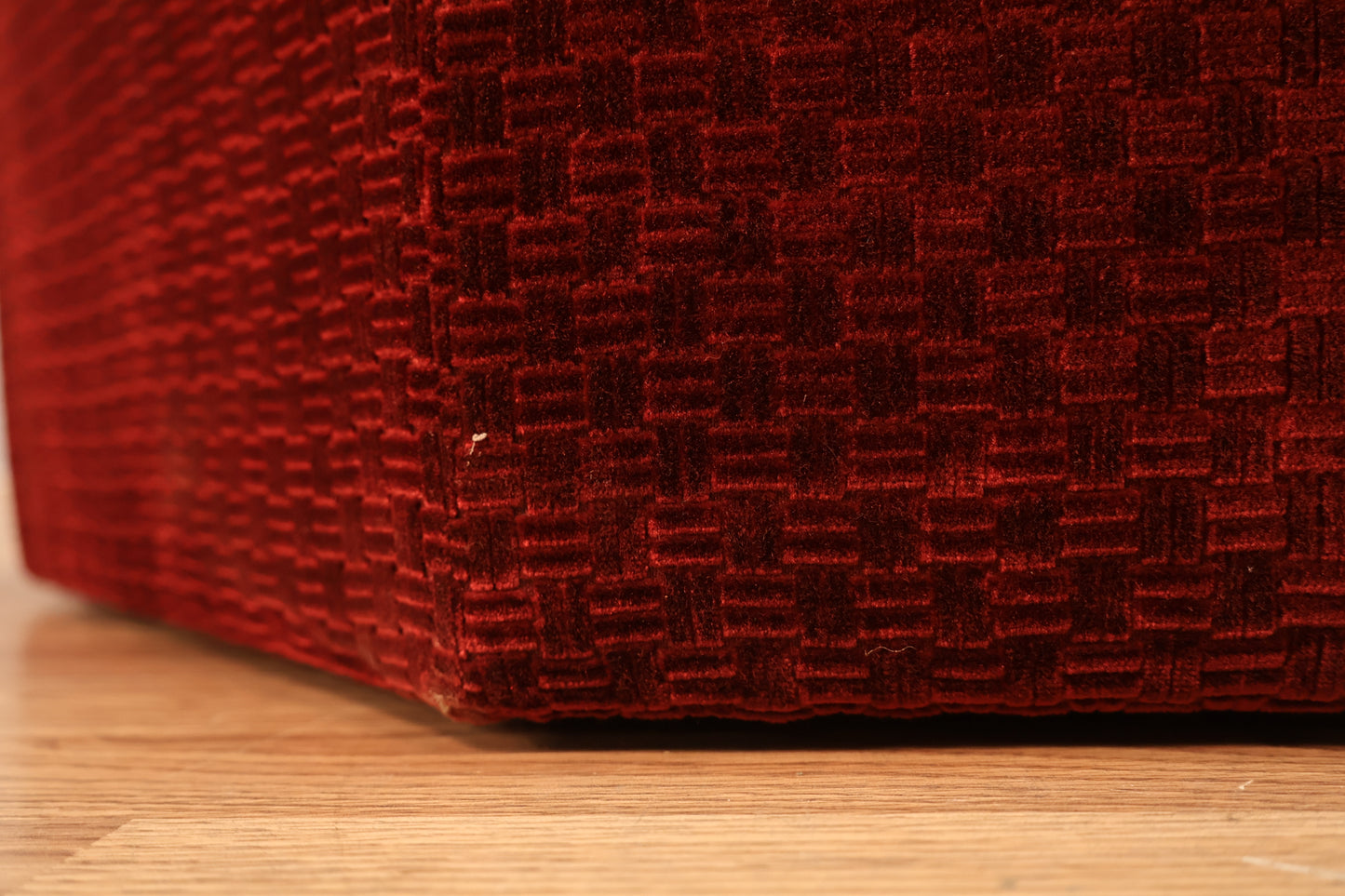 Mid Century Red Velvet Mirror-Top Coffee Table - ONLINE ONLY