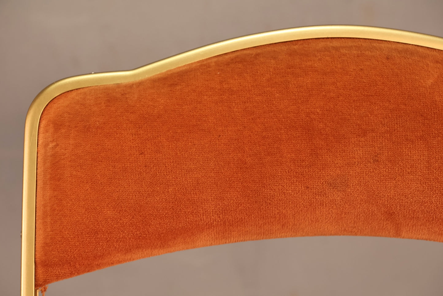Gold & Apricot Velveteen Folding Chair