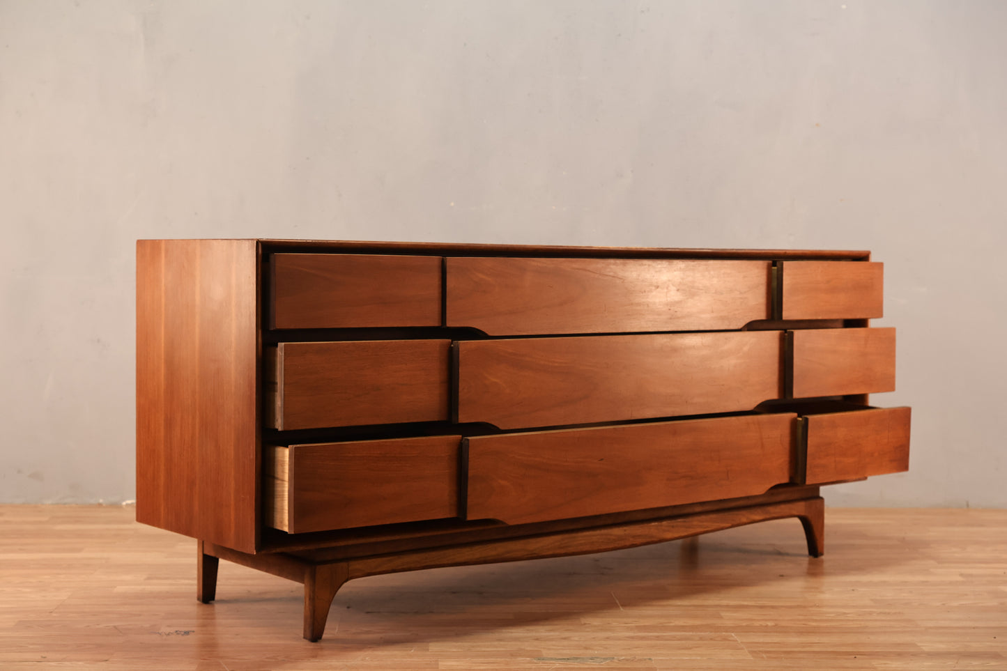 Kent Coffey "Forum" Walnut 9-Drawer Dresser