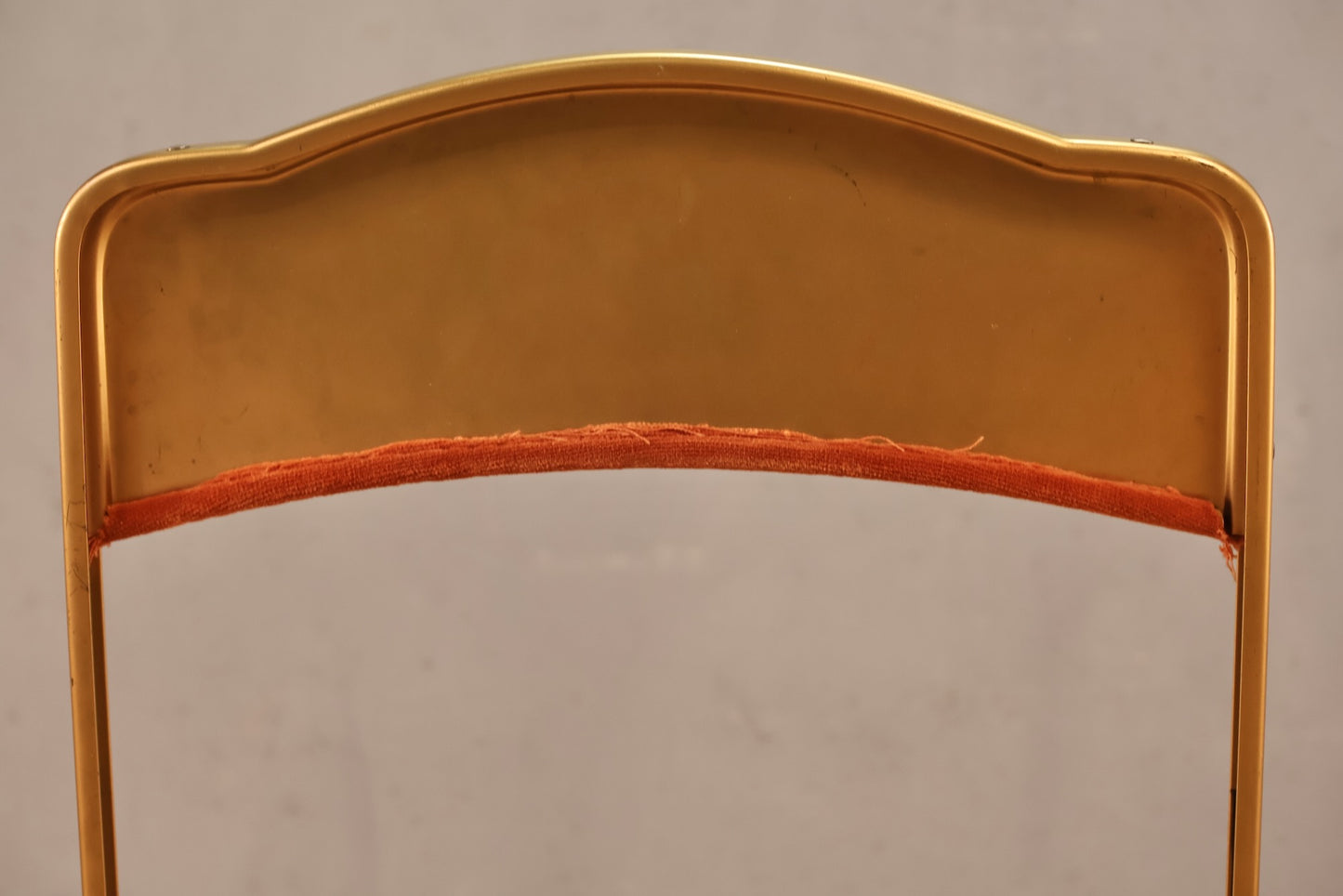 Gold & Apricot Velveteen Folding Chair
