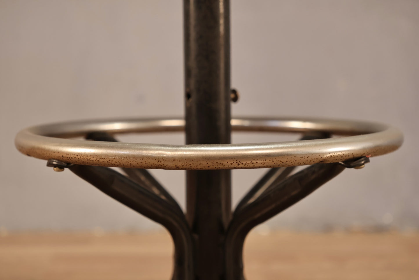 Slatted & Black Pinstripe Bar Stool - ONLINE ONLY