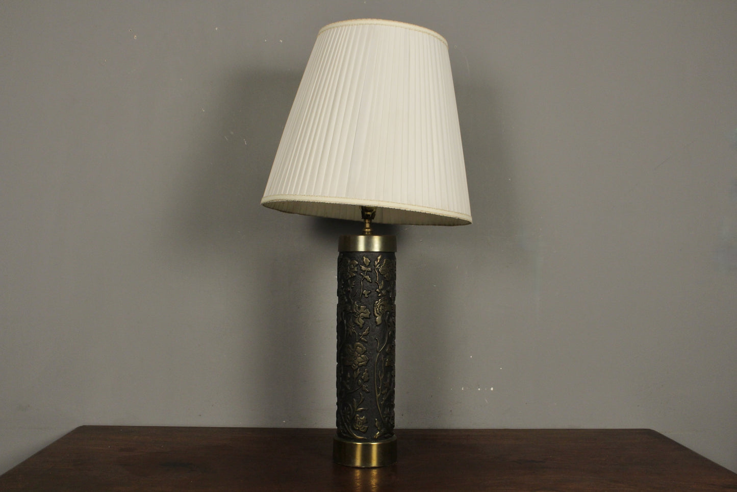 Bronze Floral Table Lamp