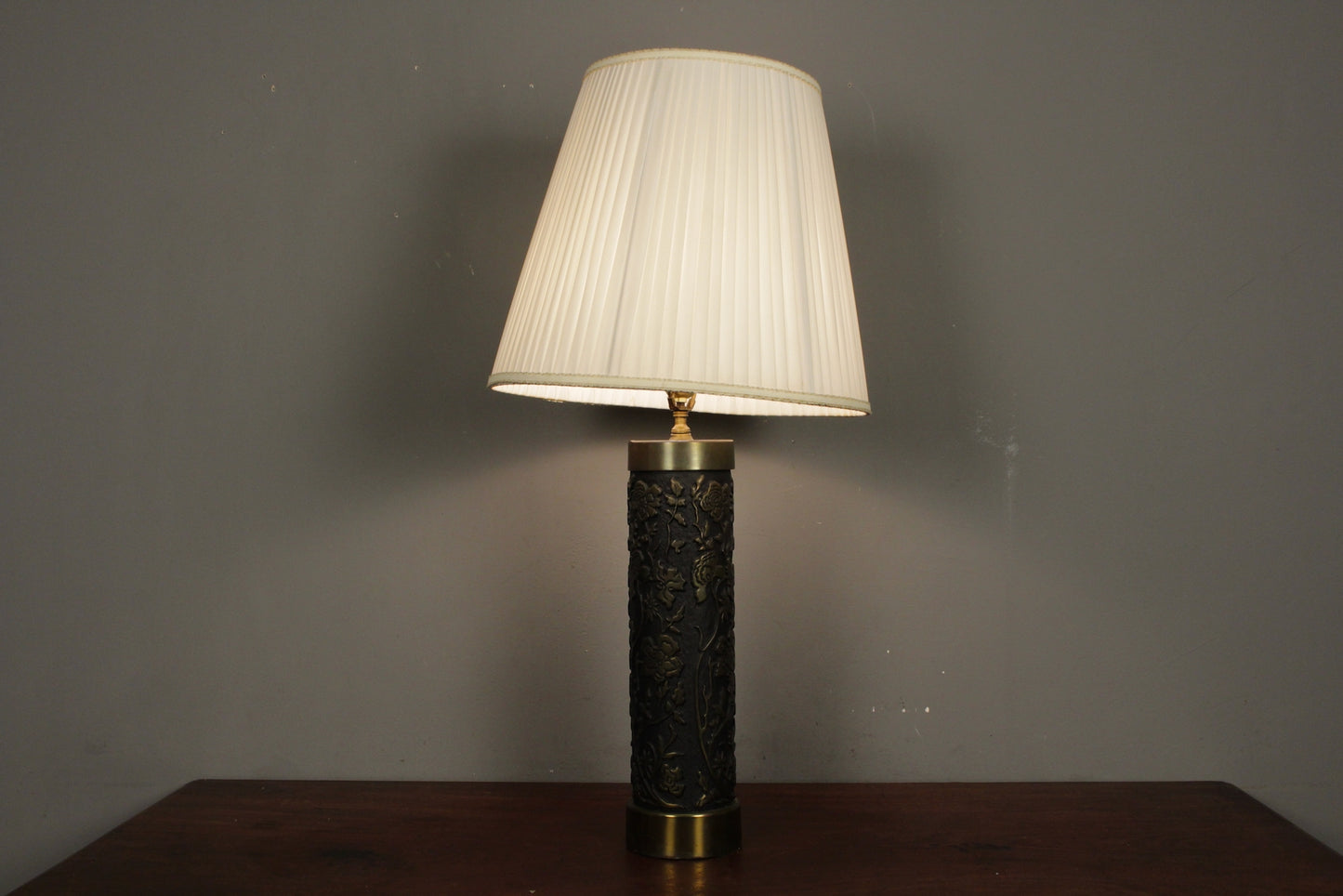Bronze Floral Table Lamp