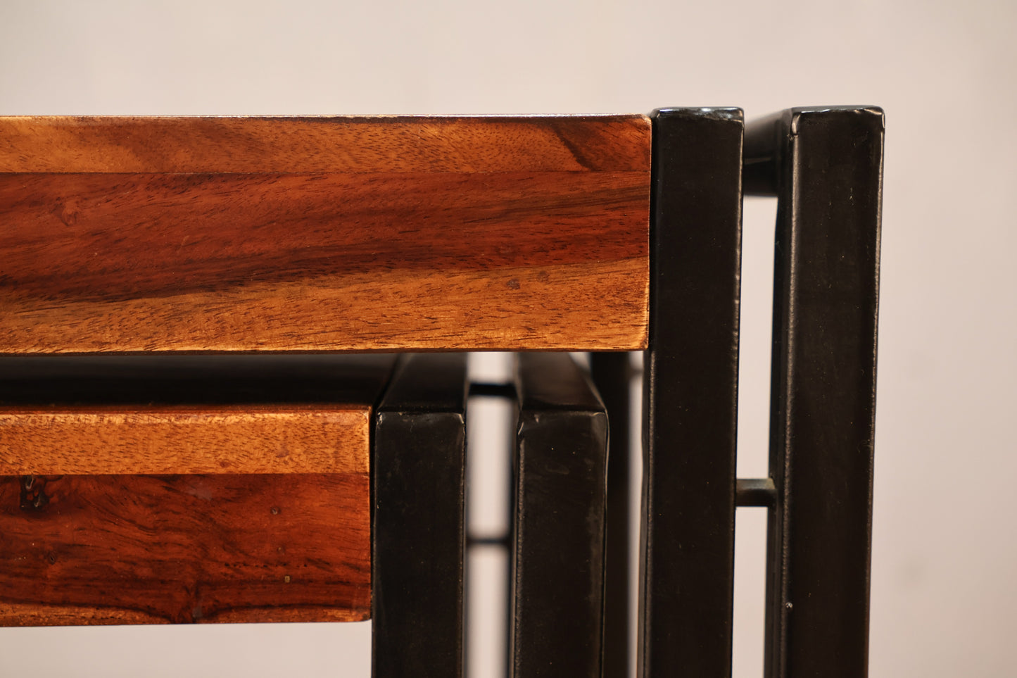 Pair of Wood & Steel Nesting Tables - ONLINE ONLY