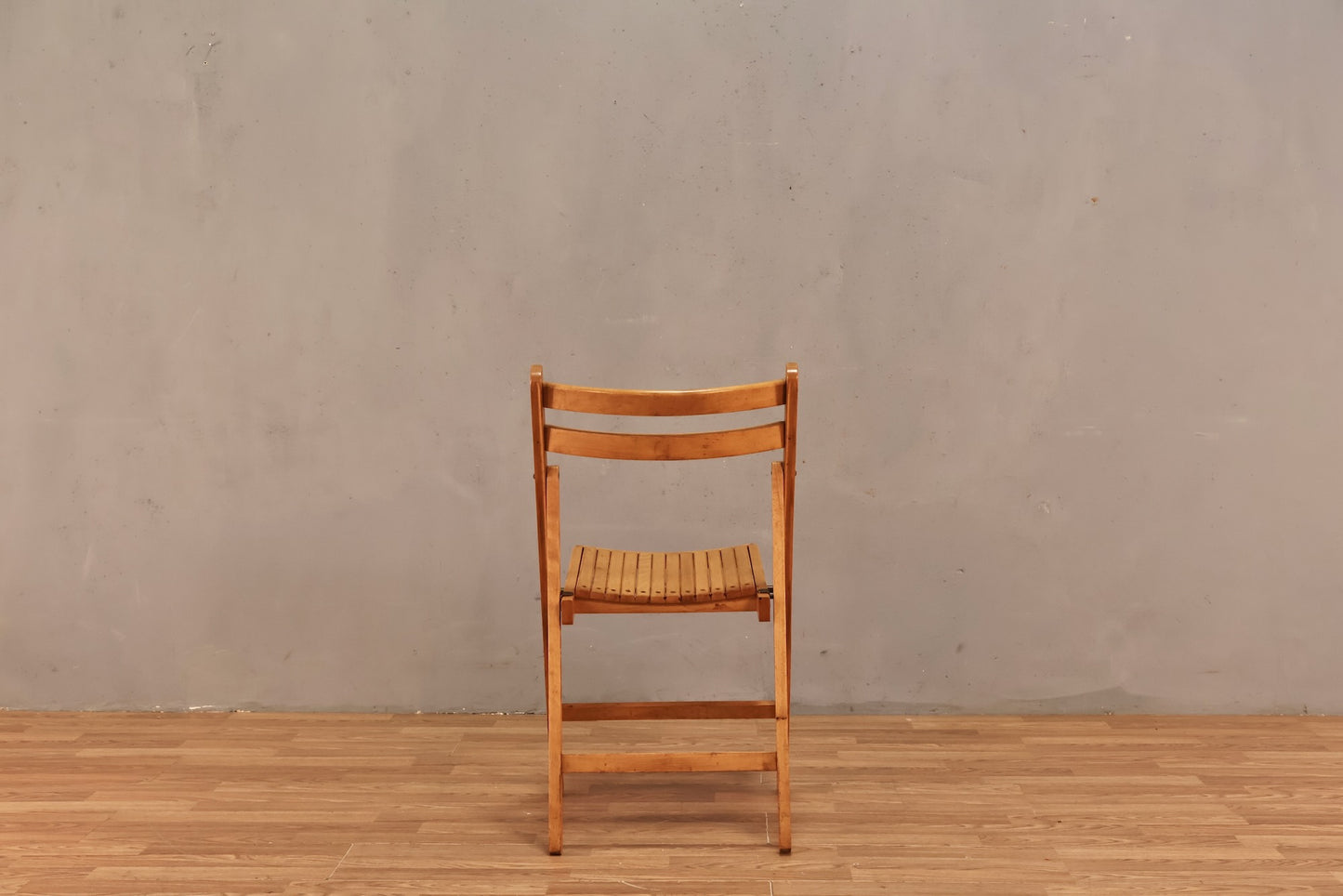 Golden Slatted Folding Chair