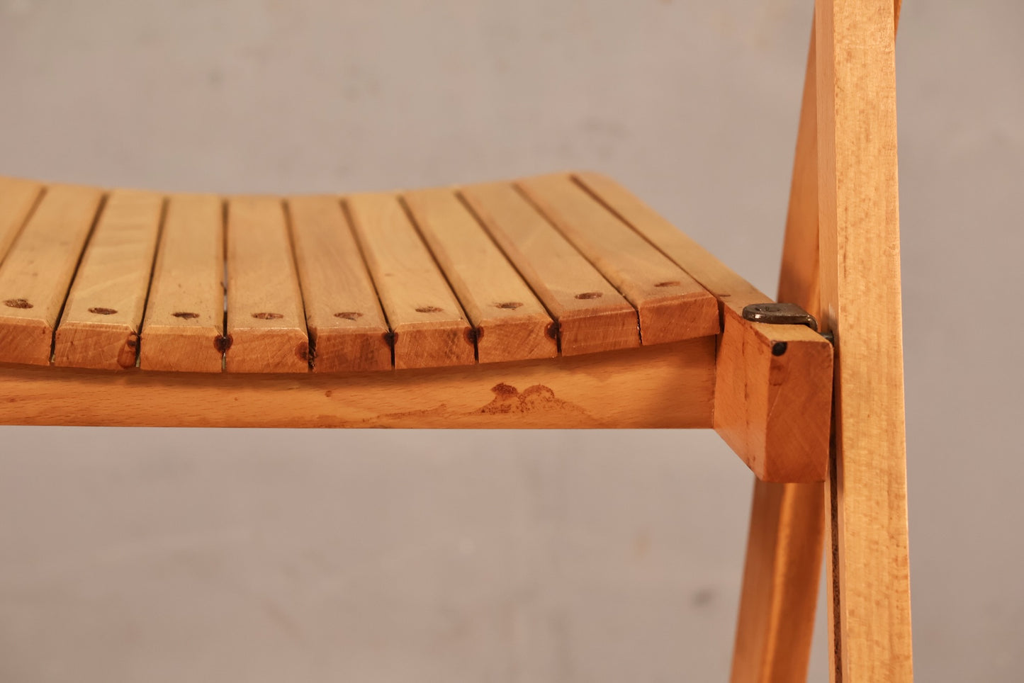 Golden Slatted Folding Chair