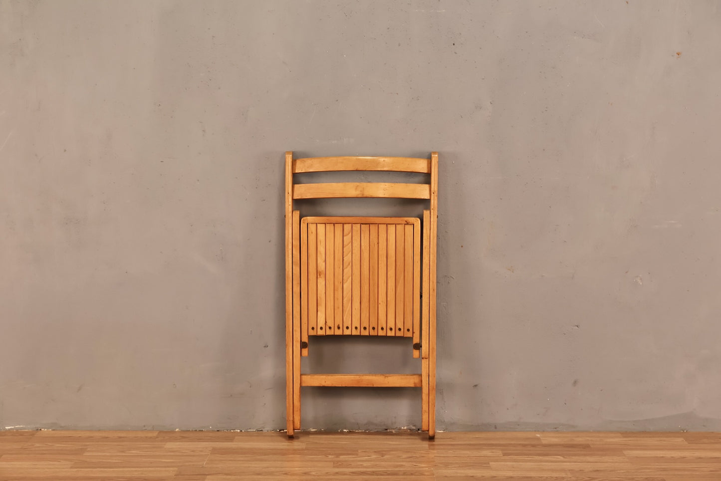 Golden Slatted Folding Chair