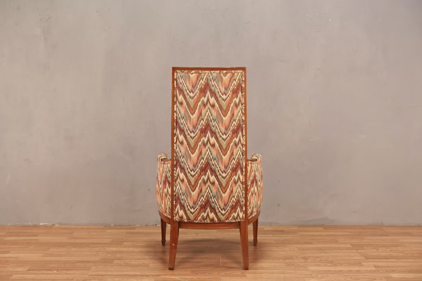 Elegant High-Back Ikat Armchair - ONLINE ONLY