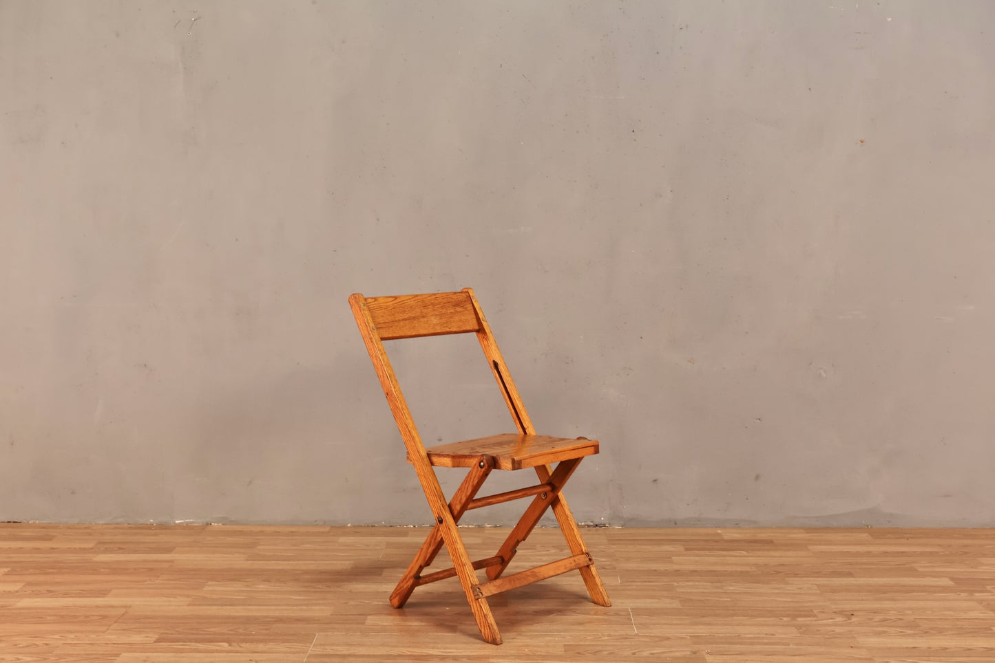 Slatted Oak Folding Chair