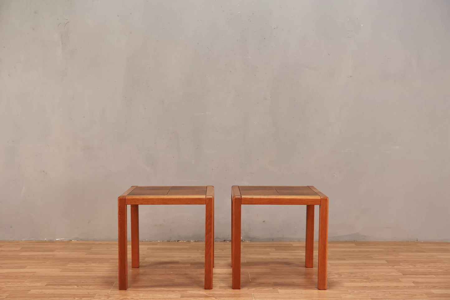 Uldum Teak & Brown Tile Side Table