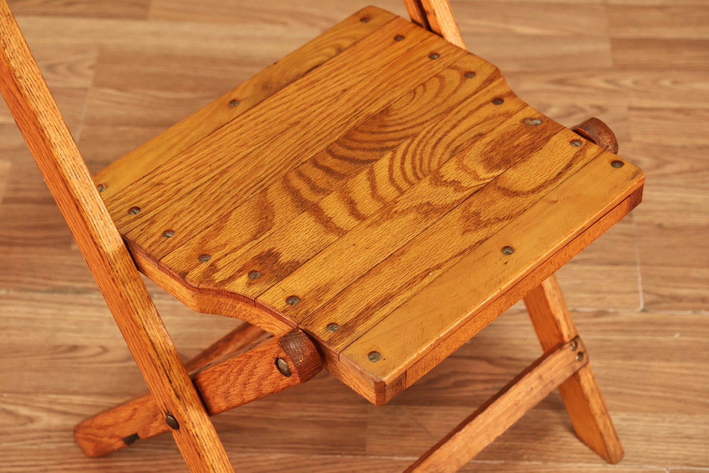 Slatted Oak Folding Chair