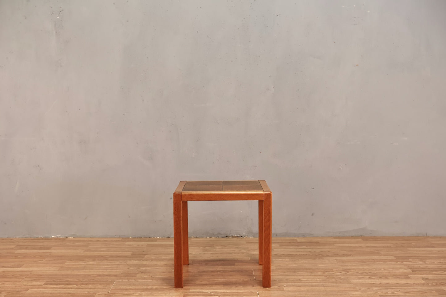 Uldum Teak & Brown Tile Side Table