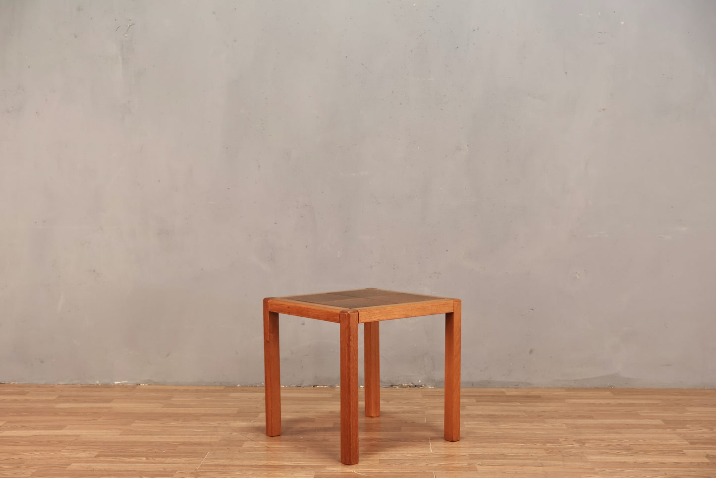 Uldum Teak & Brown Tile Side Table