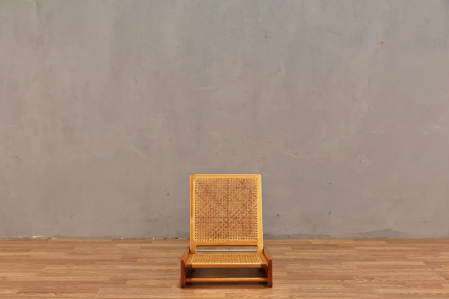 Oak & Cane Folding Canoe Chair