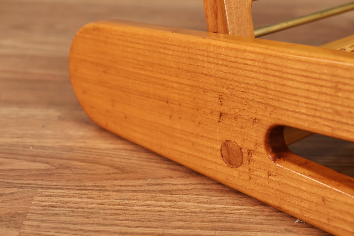 Oak & Cane Folding Canoe Chair
