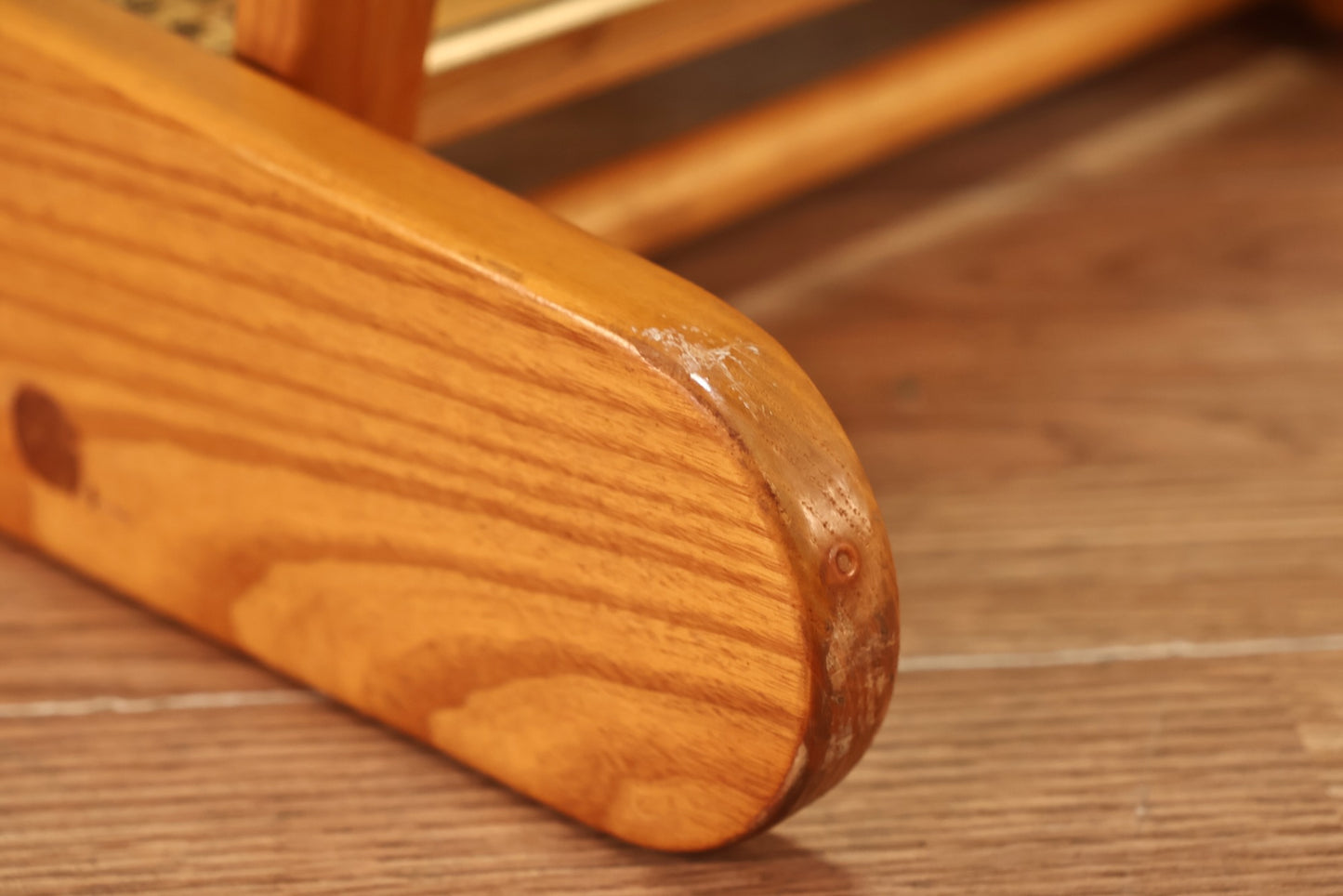 Oak & Cane Folding Canoe Chair