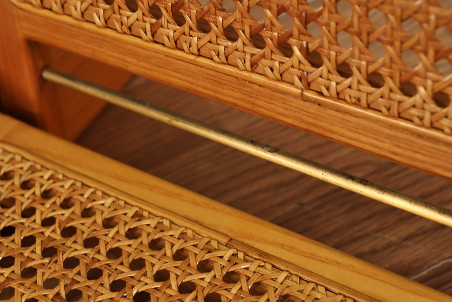 Oak & Cane Folding Canoe Chair