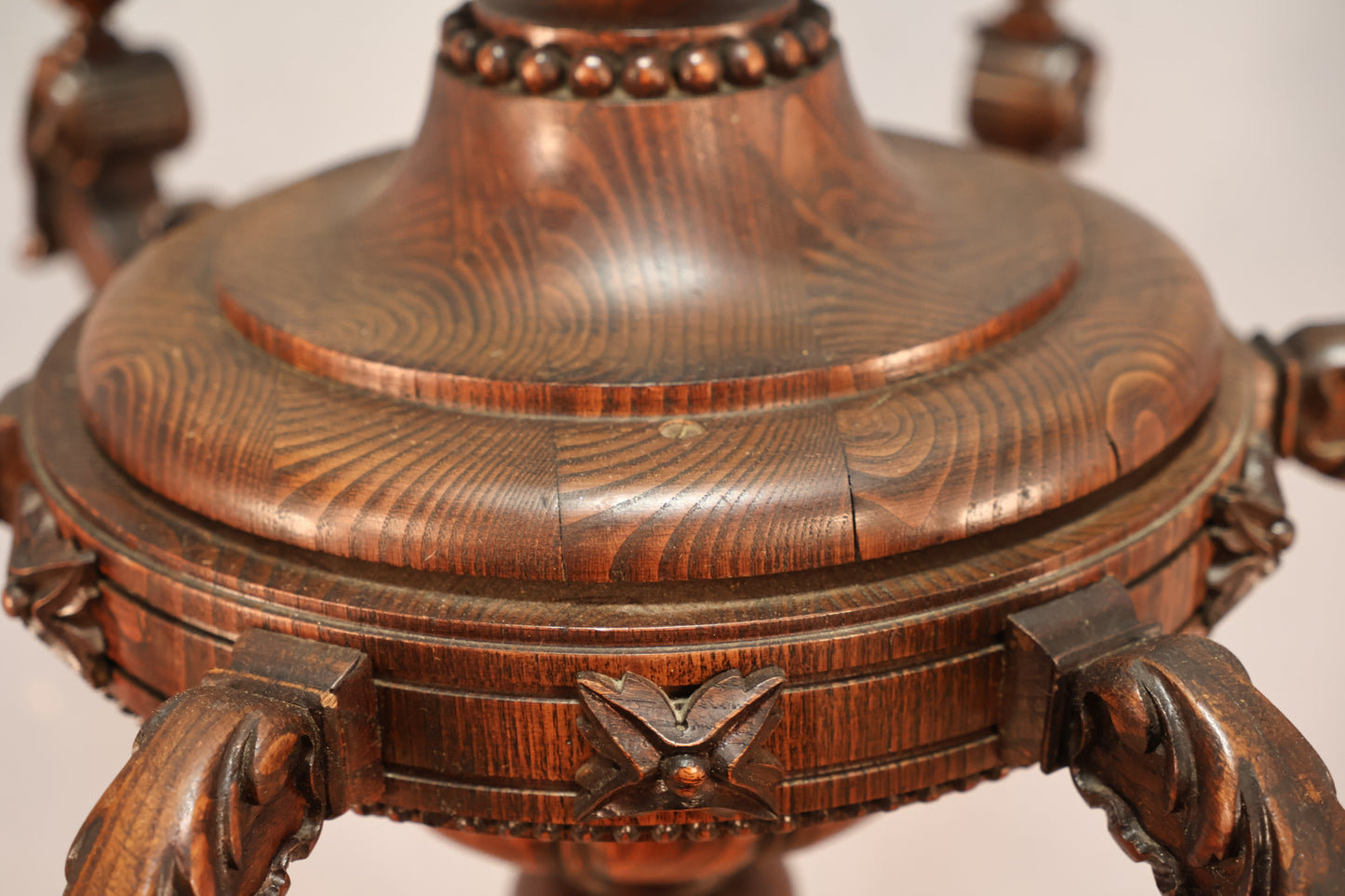 Antique Carved Oak Chandelier - ONLINE ONLY