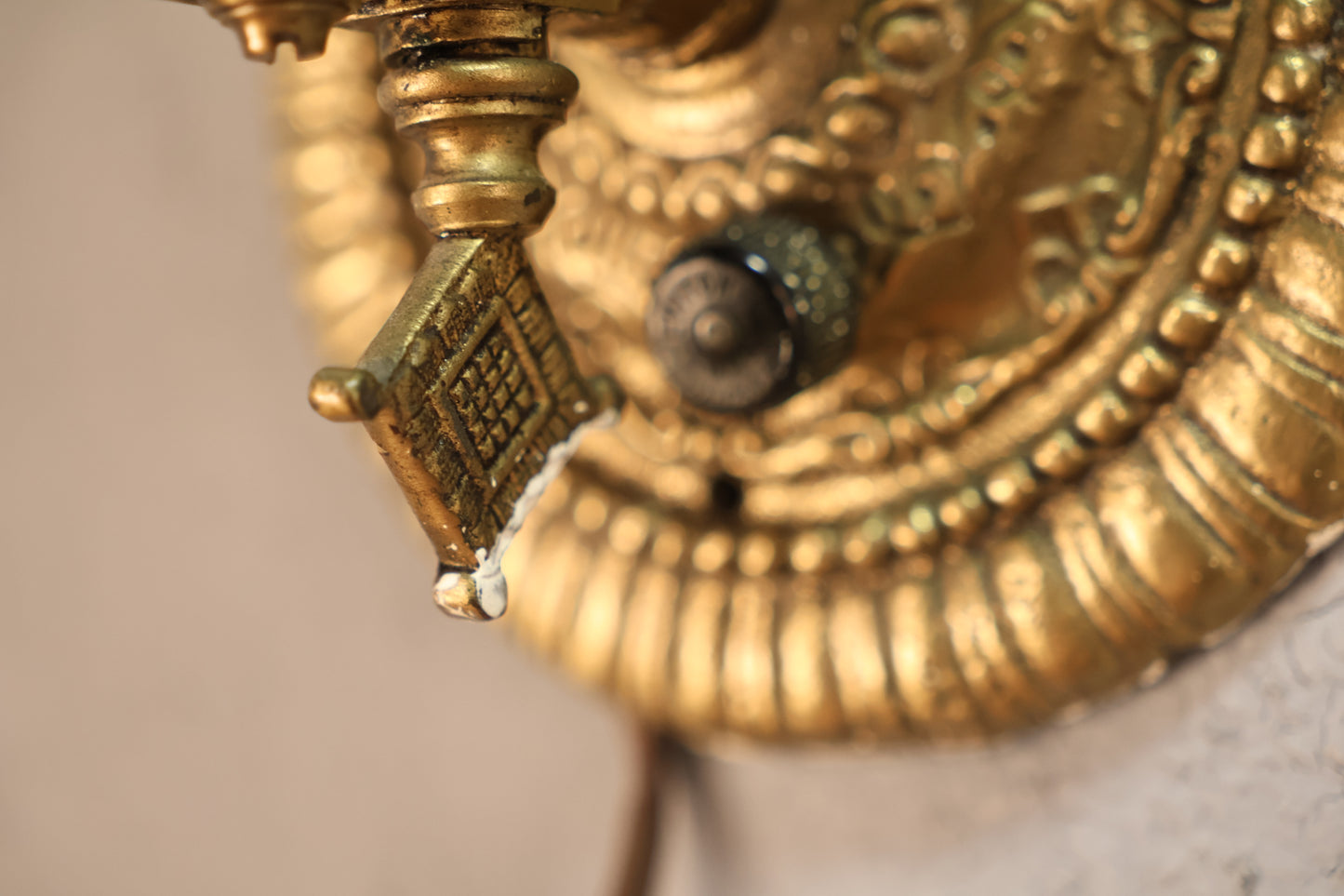 Brass & Glass "Garlic" Swing-Arm Sconce