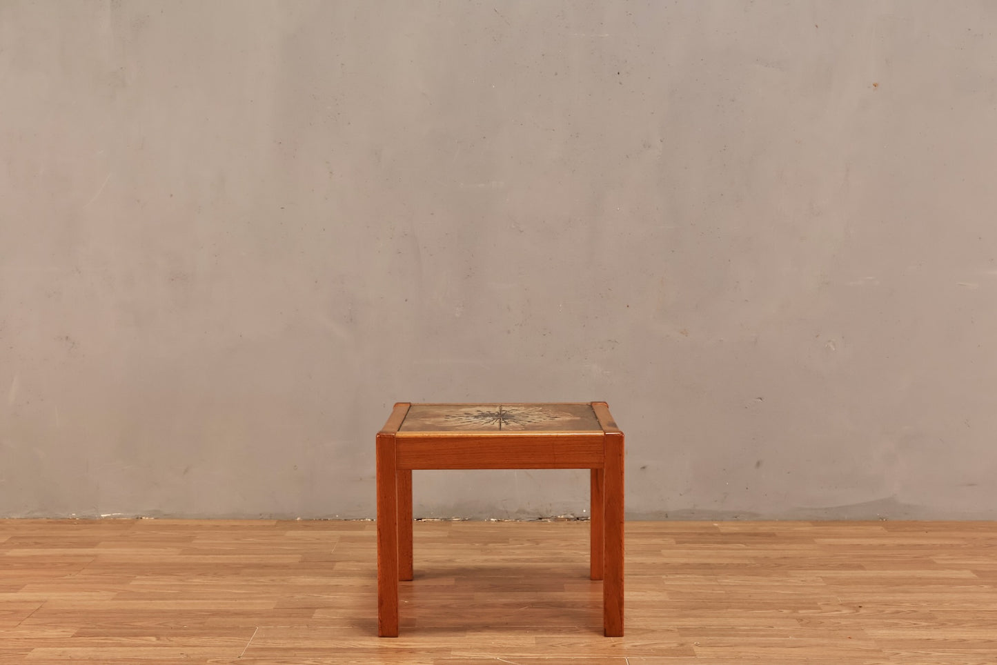 Danish Teak "Dandelion" Tile-Top Side Table