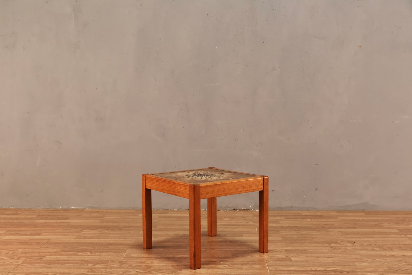 Danish Teak "Dandelion" Tile-Top Side Table