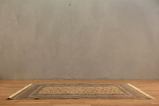 Geometric Fawn Wool Rug