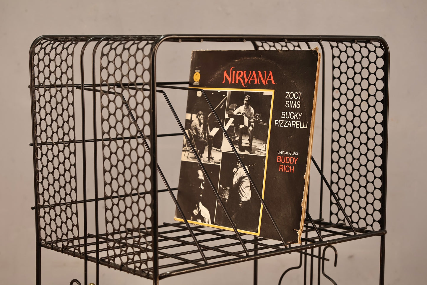 Black Wire Record Stand