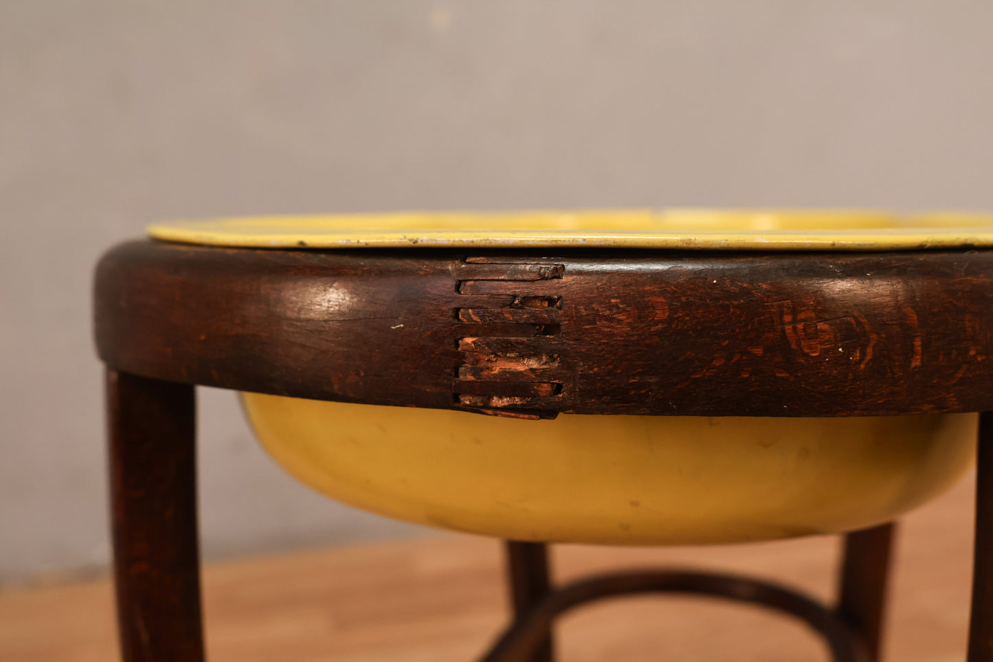 Antique Bentwood & Enamel Bidet