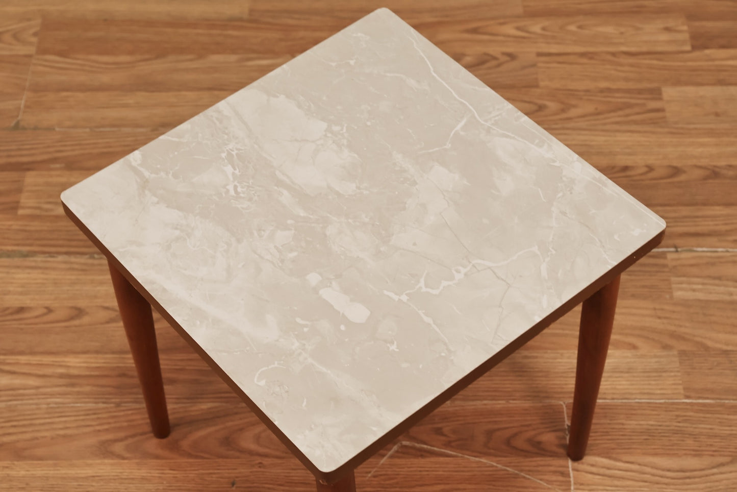Trio of Laminate & Walnut Stacking Side Tables - ONLINE ONLY