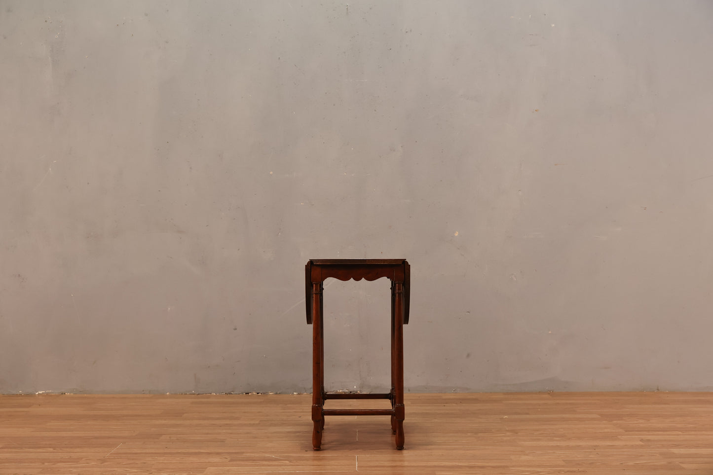 Petite Burl Drop-Leaf Side Table
