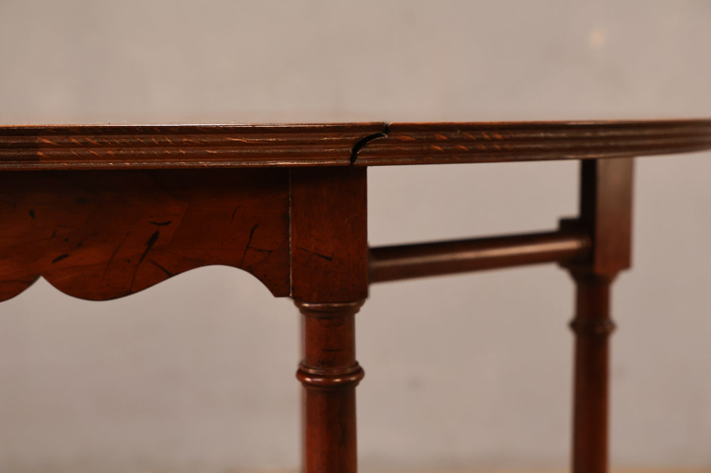 Petite Burl Drop-Leaf Side Table