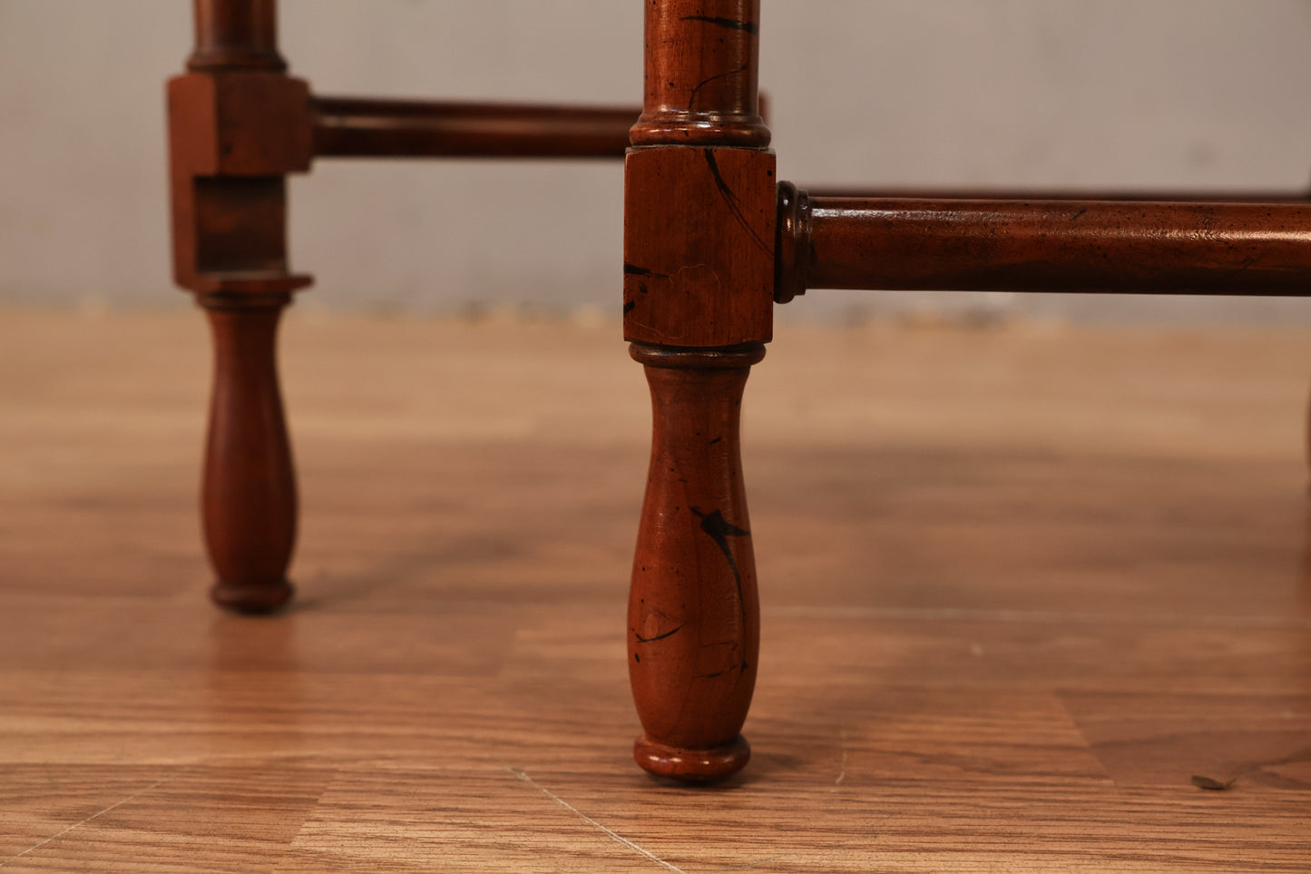Petite Burl Drop-Leaf Side Table