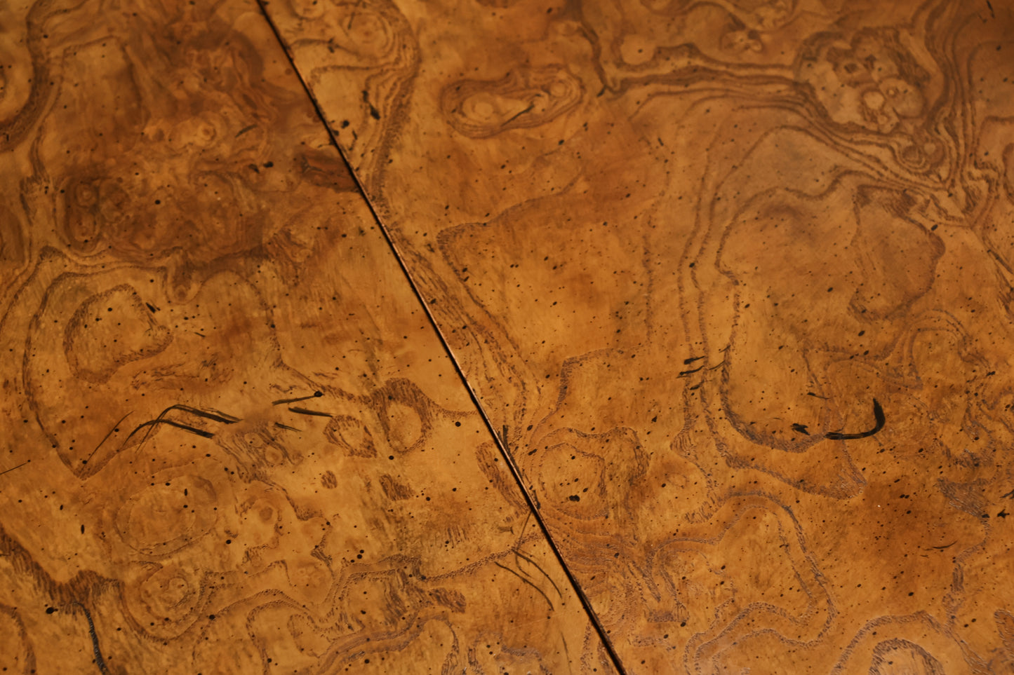 Petite Burl Drop-Leaf Side Table