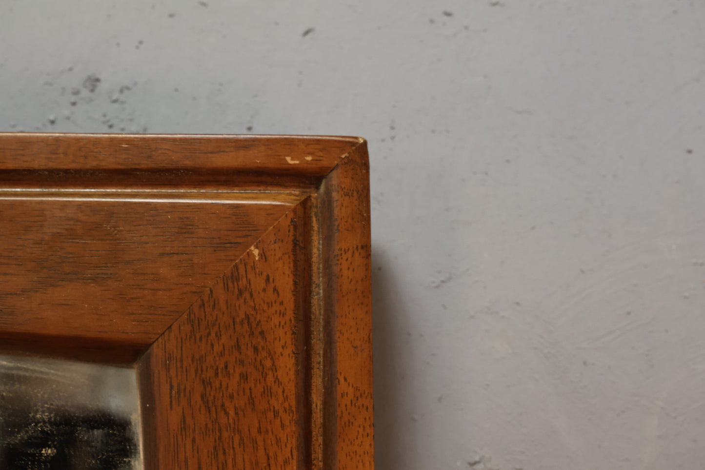 Large Mid Century Walnut & Pecan Mirror
